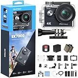 AKASO EK7000 4K30FPS 20MP WiFi Action Camera with EIS Ultra HD 131FT Waterproof Underwater Camera Remote Control 4X Zoom Support External Microphone Black