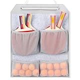 VISEMAN Ping Pong Storage Rack, Table Tennis Racket Holder Wall Mount Organizer for 4 Paddles and Balls