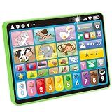 hahaland 5-Language Learning Tablet for Toddlers 1-3 – New Version Educational Toy with Sounds & Speech Therapy – Early Development Easter Gifts for Boys, Girls, Baby, Toddler, Ages 1 2 3