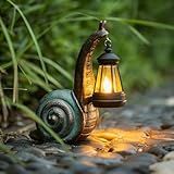 QZJDDZSW Solar Garden Snail Statue,Lawn Decor Statue for Patio, Balcony, Yard Ornament - Mothers Day Gifts for Mom Grandma Women