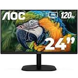 AOC 24B35H3 24" IPS Full HD (1920 x 1080) 120Hz LED Monitor, Adaptive Sync, VGA & HDMI, Flicker-Free, Low Blue Light, HDR Ready, VESA, Tilt Adjust, Eco-Friendly