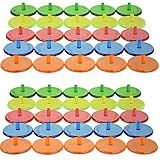 Art&Beauty 50pcs Plastic Transparent Golf Ball Position Marker Round Golf Ball Markers(Assorted Colors)