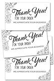 Antgiftshop 50 Thank You for Your Order Cards, Customer Thank You Cards, Package Insert for Business.