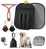 GUJYUYIF Pet Hair Removal Glove for Cats & Dogs Grooming, Pet Hair Removal Tool Brush Kit Reusable Lint Remover for Carpet Furniture Car Clothes