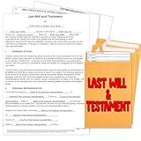 Zastic! 2025 3 Pack Last Will and Testament Kit: Blank Legal Last Will Testament Forms, Do It Yourself Legal Will Maker Templates - End of Life Planning Kit - 3 Blank Forms, Guide, & Envelopes