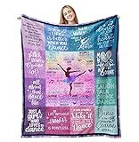 Xutapy Dance Gifts Blanket 60’’x50’’, Dance Recital Gifts for Girls Teens Teacher Team, Ballet/Ballerina/Dancer Present, Dancing Staff/Accessories