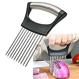 Stainless Steel Onion Holder for Slicing,Onion Slicer Holder,Kitchen Gadget
