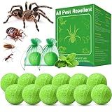 10 Pack Natural Spider Repellent Indoor - Peppermint Oil Spider Repellent Balls for House Garage to Anti Pest Spiders, Mice, Roaches, Squirrels, Ants Outdoor Indoor, Family & Pet Safe