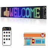 lemonrole Programmable LED Sign, Bright Led Matrix Panel for Store Advertising Display with Bluetooth APP Control, Scrolling LED Sign Custom Text Pattern Animation for Business Bar Hotel (23''x5'')