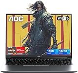 2025 AMD Gaming Laptop, 16 inch Laptop with AMD Ryzen 7 7735HS Processor (8C/16T, up to 4.75GHz), 16GB DDR5 512GB NVMe SSD Work Laptop, FHD Display, Metal casing, WiFi-6, Backlit KB, Webcam, HDMI