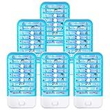 6Pack Bug Zapper Indoor,Electronic Fly Trap Insect Killer,Mosquito Zapper Mosquitoes Killer with Blue Lights for Living Room, Home, Kitchen, Bedroom, Baby Room, Office 2026 Upgraded