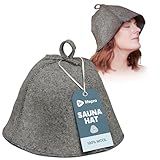 LifePro Wool Sauna Hat - Traditional Russian Banya Hat for Men and Women, Indoor and Infrared Sauna Accessories, Protects from Overheating & Hair Damage, Felt Wool Cap