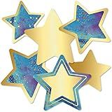 Carson Dellosa 36-Piece Galaxy Star Cutouts, Science and Space Theme Marble and Gold Party Decorations, Name Tags, Bulletin Board, and Classroom Decor