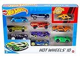 Hot Wheels Toy Cars & Trucks 10-Pack, Set of 10 1:64 Scale Vehicles, Includes Race Cars, Semi, Rescue or Construction Trucks (Styles May Vary)