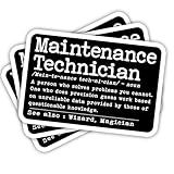 Funny Maintenance Technician Men Stickers - 3PCS: Tool Box, Hard Hat, Gun, Electrician