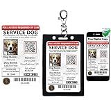 ActiveDogs Registered Service Dog Photo ID Card & Identification Holder - ADA & TSA Compliant Service Dog Badge with QR Code & Clip-On Carrier - Free Registration & Digital Copy