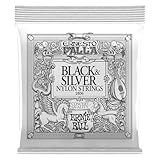 Ernie Ball Ernesto Palla Black & Silver Tie-On Classical Guitar Strings, 28-42 Gauge (P02406)