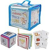 MEAVIA Speech Learning Cube; Customizable Language Card Set w/Travel Case