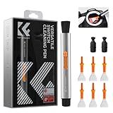 K&F Concept® Versatile Switch Lens Cleaning Pen, Replaceable Pen Tip with Cleaning Brush+Carbon Tip*2+16mm APS-C Cleaning Swab*6 for Camera Filters Screen Phone Computer Tablet AR VR Glasses