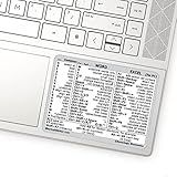 SYNERLOGIC Microsoft Word/Excel (for Windows) Reference Guide Keyboard Shortcut Sticker, Laminated, No-Residue Vinyl (White/Large)