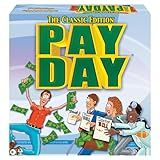 The Game of Pay Day With Popular 1970's Artwork by Winning Moves Games USA, where Players Make and Spend Money for Fun, for 2-4 Players, Ages 8+