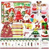MuseLuxe Air Dry Clay - 12 Boxes Christmas Modeling Clay Kit with 8 Sculpting Tools,Safe & Non-Toxic,DIY Magic Gifts Toys for Boys,Girls,Kids