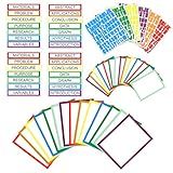 HAUTOCO 38 Sheets Science Fair Display Boards Supplies 28 Self Adhesive Presentation Science Subtitles 4 Science Fair Project Titles 6 Personalized Letter Stickers for Classroom Office, Colorful