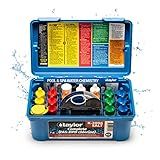 Taylor K-2006-SALT FAS-DPD, 9-in-1 Pool & Spa Test Kit, Free & Combined Chlorine, pH, Acid & Base Demand, Total Alkalinity, Calcium Hardness, Cyanuric Acid (CYA), and Chloride (Sodium Chloride).