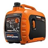 Generac 3,300-Watt Gas Powered Portable Inverter Generator - Lightweight and Compact - USB Ports for Device Charging - Produces Clean, Stable Power - Great for Home Backup, Camping, and RV Use