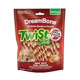 DreamBone Twist Sticks Chews for Dogs, 50 Count, Treat Your Dog to Easy-to-Digest Rawhide-Free Chews Made with Real Vegetables and Chicken