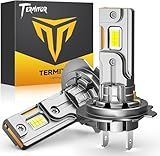 Termitor Latest H7/H7LL Bulbs, 50,000LM 900% Brightness, 6500K White Super Bright, 1:1 Halogen Size, 6500 Cool White H7 Fog Lights, No Adapter Required, Easy Install, Non-Polarity, Pack of 2