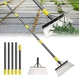 Garden Flat Shovel, Weeding Tool, 60 Inch Multifunctional Garden Cleaning Shovels, Heavy Duty Floor Scrapers Long Handle,Metal Weeding Scraper for Lawn Edging, Ice Scraper, Snow Shovel