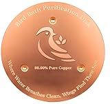Ulycon Bird Bath Copper Disk, Premium 0.6mm Sturdy 99.99% Pure Copper Disk for Bird Baths,Triple-Point Support Ensures Clean Water Year-Round, Compatible with All Outdoor Birdbath Bowls