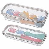 LemonRoad 2 Pack Stainless Steel Dishwasher Basket, Replacement Utensil Mesh Drain for Small Bottle Parts, Pacifiers, and Accessories, Scoops, Forks, Chopsticks Cleaning (Large+medium)