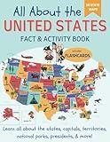All About the United States Fact and Activity Book: Learn Geography, Capitals, US Presidents, National Parks, Maps, Time Zones | Coloring and Workbook for Kids (World Geography)