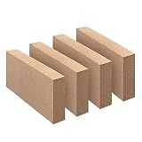 Fire bricks, Food Grade Woodstove Firebricks, 3000F, Size 9″ x 4-1/2″ x 1-1/4″, 4-Pack, Insulating Fire Bricks, Clay Firebricks Replacement for Wood Stoves, Fireplaces, Fire Pit, Kiln, Pizza Oven