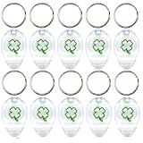 Nwsrayu Plastic Scraper for Lottery Tickets, Stickers, Labels, Films, Clover Lottery Scratcher, Lotto Scratcher With Keychain, Gambler Lucky gift (10)