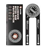 Saker Miter Saw Protractor 7-Inch Aluminum Protractor Angle Finder Black