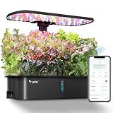 LETPOT LPH-Air Hydroponics Growing System Kits, APP & WiFi Controlled Smart Indoor Garden with 24W Grow Light Full Spectrum, 10 Pods Planter Indoor Gardening for Gifts, Kitchen, Vegetable (Black)