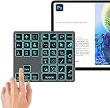 Doohoeek Bluetooth Shortcut Keyboard for Adobe Photoshop for PC Computer, Desktop, iPad & MacBook, PS Shortcut Hotkeys Keypad Rechargeable with 7-Color Backlit Key for MacOS, iOS & Windows