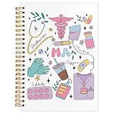 SNNDER Medical Assistant Gifts, MA Gifts for Women, MA Notebook Medical Journal Hardcover Spiral Notebook 5.5x8.3 Inch