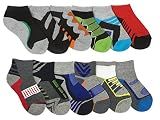 Jefferies Socks Boys Tech Sport Variety Socks 12 Pair Pack (S - USA Shoe 9-1 - Age 3-7 Years, Multi)
