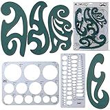 Mr. Pen French Curve - Large Circle & Ellipse Templates (6 Pc), Curve Ruler, Drawing & Drafting Tools, Geometry & Architectural Templates, Journaling Supplies