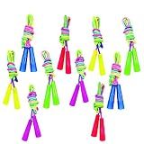 10 pcs Rainbow Jump Rope Set Durable Nylon Skipping Ropes,Safty Vibrant Jumping Ropes for Girls or Boys Physical Education Skipping Rope(7.2 Feet)