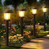 ALEPOD Solar Pathway Lights Outdoor - 8 Pack Solar Powered Garden Lights Waterproof, Decor Landscape Lighting with Three Lighting Modes for Yard, Lawn, Walkway, Driveway, Warm White