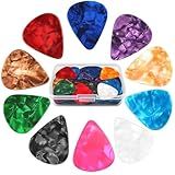 60Pack Guitar Picks With Organizer Box: Variety Colorful Guitar Pick - Thin, Medium & Heavy 3 Different Thickness for Acoustic Guitar, Metallica Guitar, Electric Guitar, Ukulele Bass