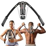 Lifepro Hydraulic Power Chest Expander and Arm Twister Trainer Exerciser - Adjustable 22-440lb Resistance, Smart Rep Counter - Home Gym Workout Equipment for Upper Body Strength Training