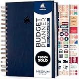 Clever Fox Budget Planner & Monthly Bill Organizer With Pockets. Expense Tracker, Budgeting Journal & Financial Book. Medium, 5.1x8.2" (Dark Blue)