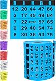 Carewon 250 Bingo Cards, Large 4.5 x 4.5 Inch, Paper Bingo Sheets, Blue
