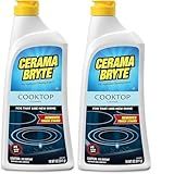 Cerama Bryte Removes Tough Stains Cooktop and Stove Top Cleaner for Glass - Ceramic Surfaces, 18 Ounces, 2 Pack